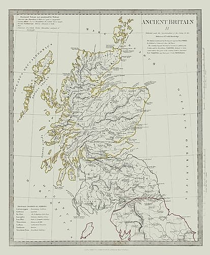 Ancient Britain Terrain United Kingdom Vintage Print