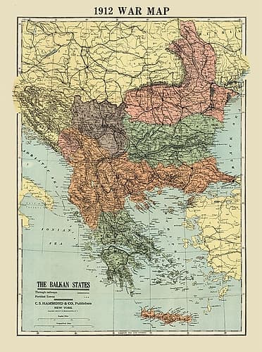 Balkan States War - Hammond 1912 Art Print