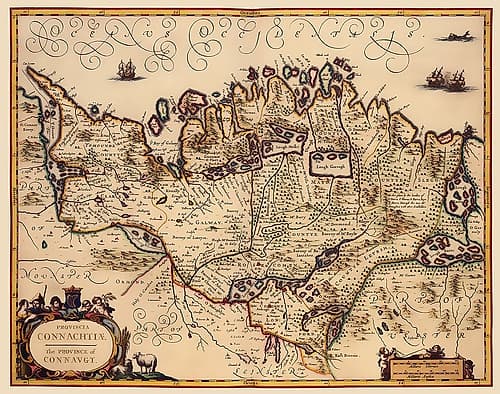 Connacht Province Ireland - Jansson 1642 Art Print