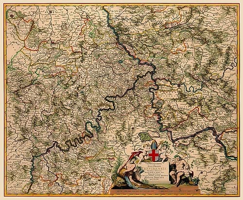 Trier Germany - De Wit 1688 Art Print