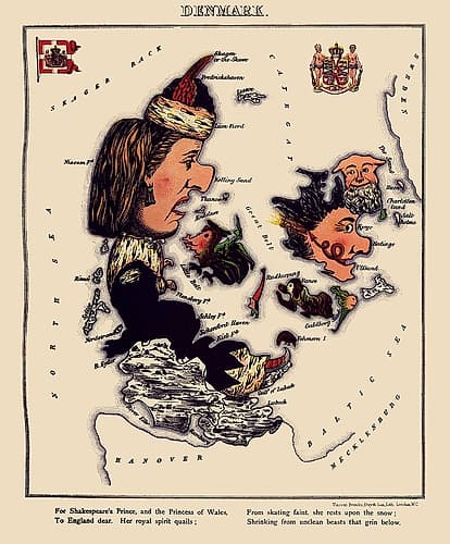 Scandinavia Denmark - Hodder 1869 Art Print