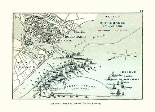 Battle of Copenhagen 1801 Denmark - Gardiner 1902 Art Print