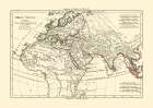Eastern Hemisphere - Santini 1794 Art Print