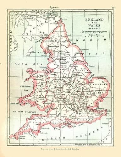 England Wales 1543 - Gardiner 1902 Art Print