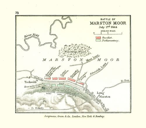 Marston Moor 1644 England - Gardiner 1902 Vintage Print