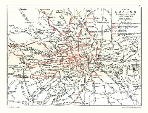 London Tube Railways England - Philip 1904 Art Print