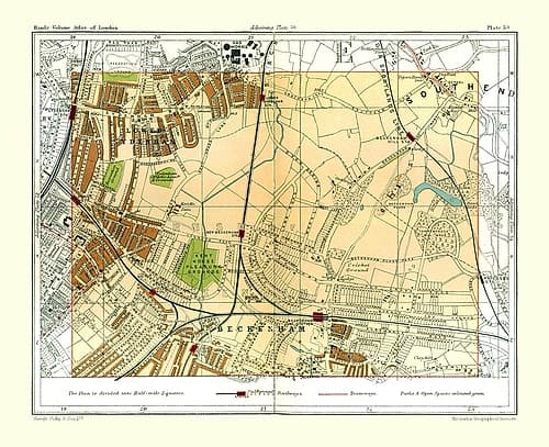 Beckenham London England - Philip 1904 Victorian Print