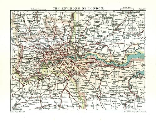 London England - Philip 1904 Vintage Print