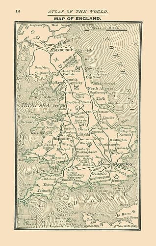 England - Alden 1886 Art Print