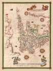 England - Martines 1587 Vintage Print