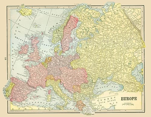 Europe - Cram 1898 Art Print