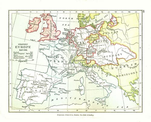 Western Europe 1702 - Gardiner 1902 Art Print