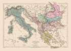 Europe Italy Turkey Greece - Drioux 1882 Art Print
