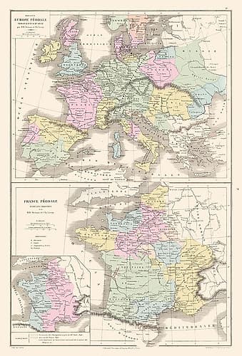 Feudal Europe 888 to 1095 Before Crusades Art Print