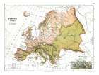Physical Europe - Cortambert 1880 Art Print
