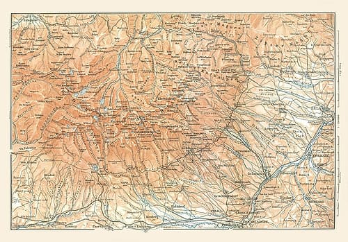 Europe Hohe Tatra Poland Slovakia - Baedeker 1896 Art Print