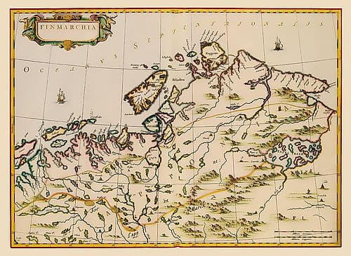 Scandinavia Finnmark County Norway - Blaeu 1662 Art Print