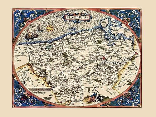 Europe Flanders County Belgium Netherlands France Art Print