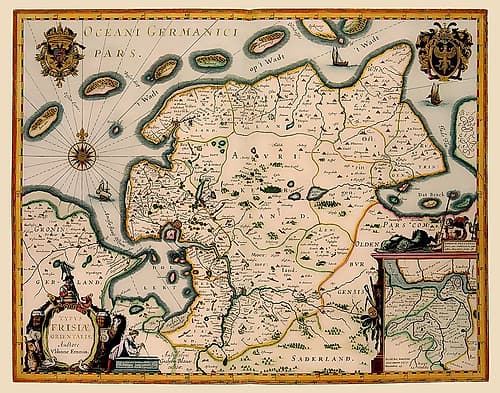 East Friesland Netherlands - Blaeu 1630 Art Print