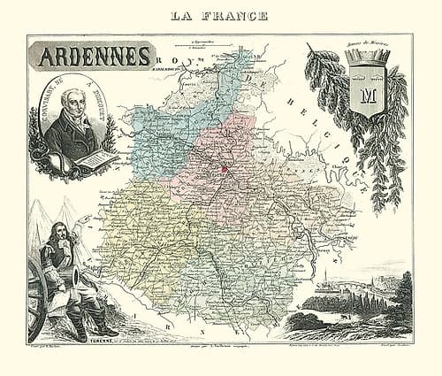Ardennes Region France - Migeon 1869 Art Print
