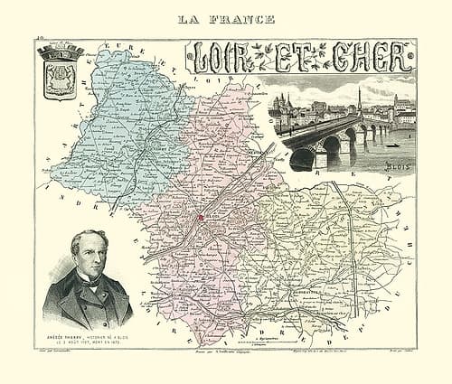 Loir et Cher Region France - Migeon 1869 Art Print