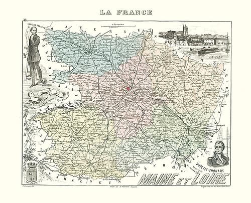 Maine et Loire Region France - Migeon 1869 Classical Print