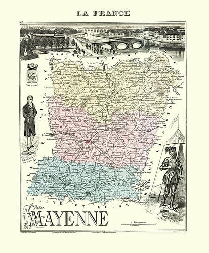 Mayenne Region France - Migeon 1869 Art Print