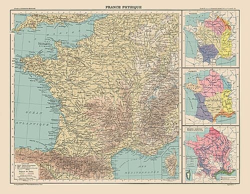 Physical France - Schrader 1908 Art Print