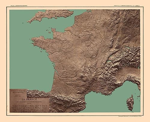 Relief France - Schrader 1908 Art Print