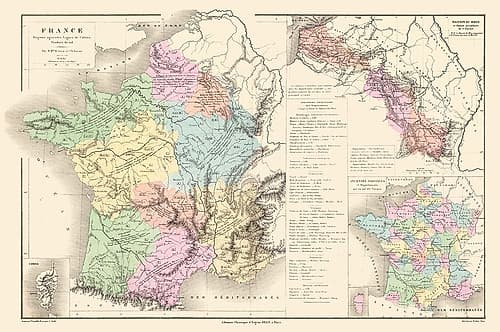 France - Drioux 1882 Art Print