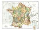 Ancient Provinces of France - Cortambert 1880 Art Print