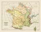 Physical France - Cortambert 1880 Art Print