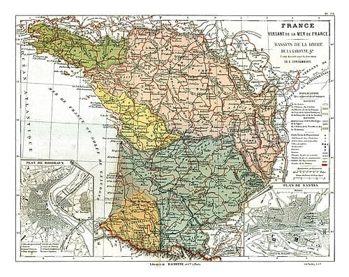 Basins of Loire France - Cortambert 1880 Art Print