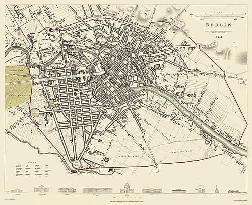 Berlin Germany - Baldwin 1833 Art Print
