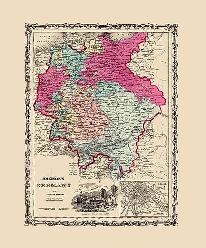 Germany - Johnson 1860 Art Print