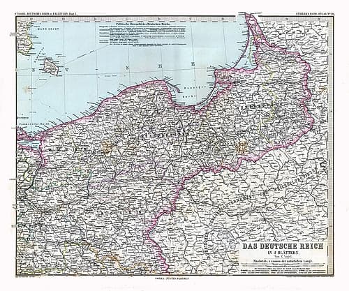 Northeast Germany - Stieler 1885 Art Print