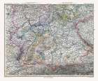Southern Germany - Stieler 1885 Art Print