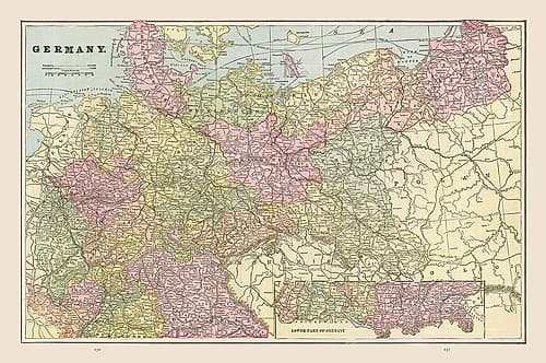 Germany - Cram 1892 Art Print