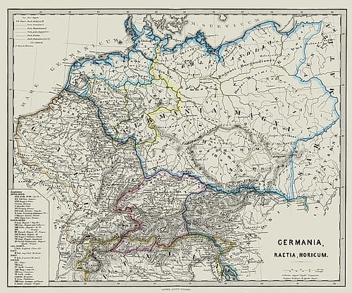 Ancient Germany - Spruner 1865 Art Print