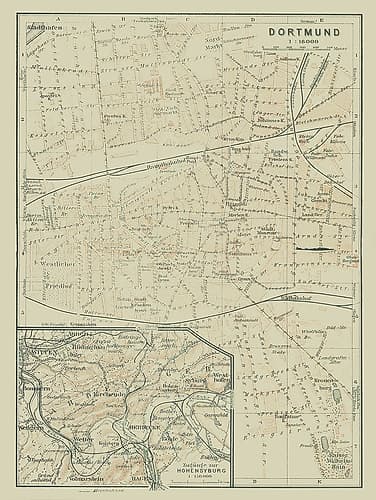 Dortmund Germany - Baedeker 1914 Art Print