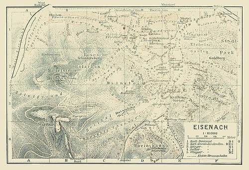 Eisenach Germany - Baedeker 1914 Art Print