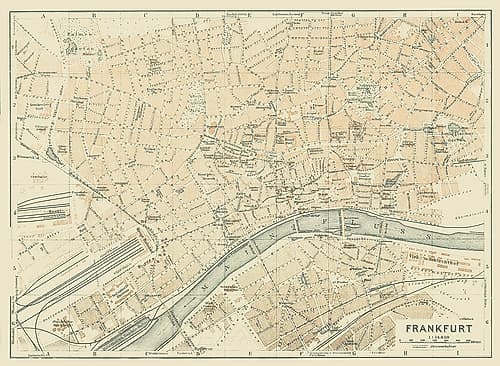 Frankfurt Germany - Baedeker 1914 Art Print