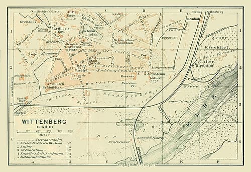 Wittenberg Germany - Baedeker 1914 Art Print
