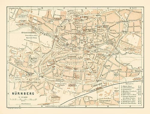 Nuremberg Germany - Baedeker 1896 Art Print
