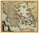 Aegean Sea Crete Greece - Visscher 1681 Art Print