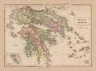 Greece - Black 1867 Art Print