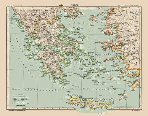 Greece - Schrader 1908 Art Print