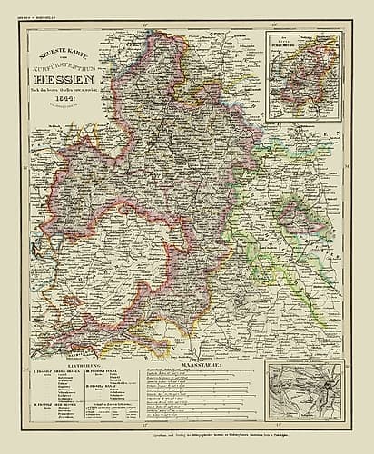 Hesse Schaumburg Cassel Germany Vintage Print