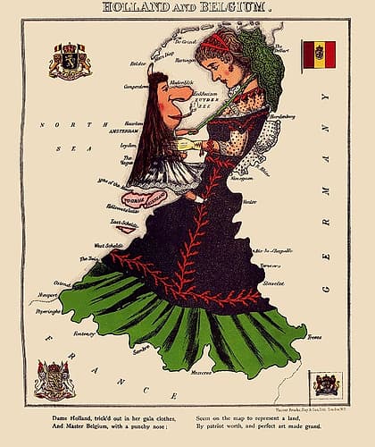 Benelux Holland Belgium - Lancaster 1869 Art Print