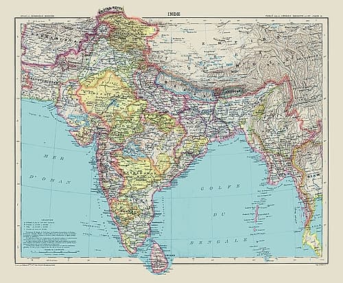 Asia India Sri Lanka Indonesia - Schrader 1908 Art Print